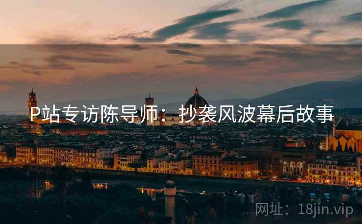 P站专访陈导师：抄袭风波幕后故事