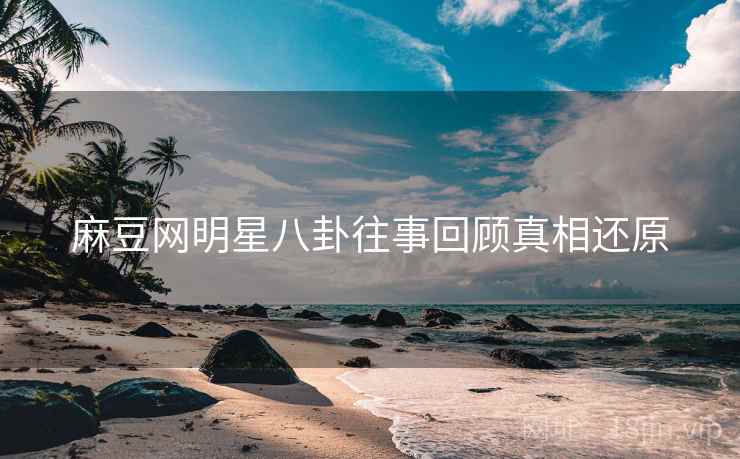 麻豆网明星八卦往事回顾真相还原