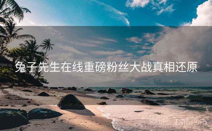 兔子先生在线重磅粉丝大战真相还原